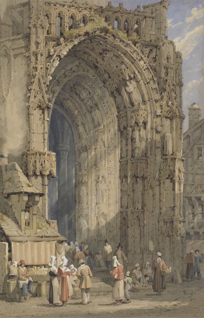 The Porch, Rheims Cathedral, c.1840 by Samuel Prout